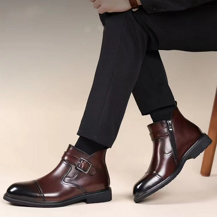 Bottes Habillées Chaudes en Cuir Pour Homme - Lux et Confort